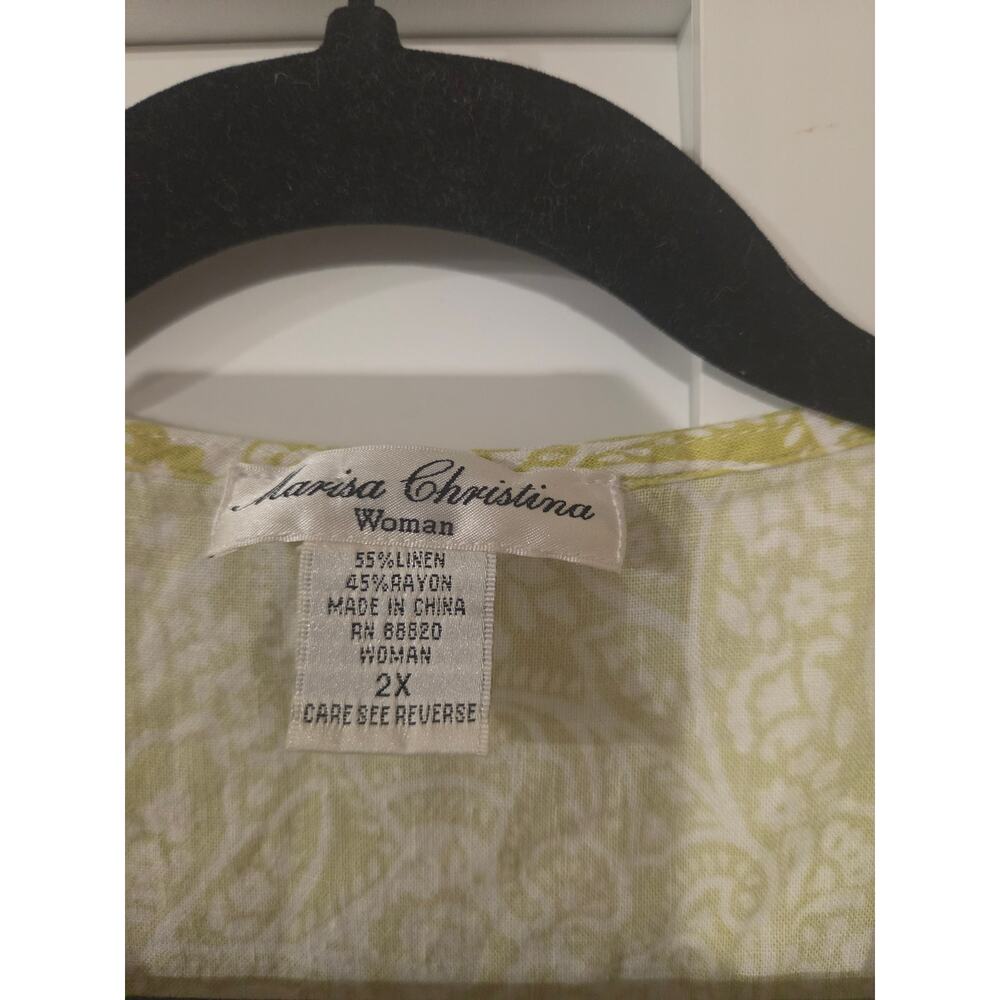 Maria Christina linen rayon blouse. - Picture 4 of 4